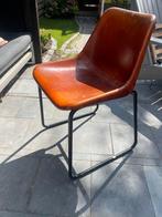 Leren eetkamerstoelen 5 stuks, Huis en Inrichting, Stoelen, Ophalen, Gebruikt, Bruin, Leer