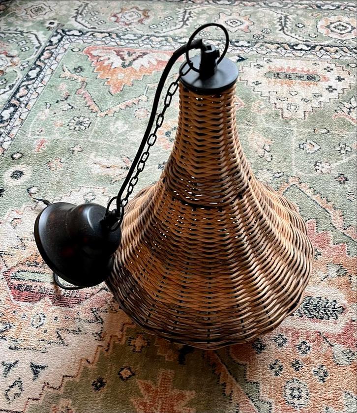 Zara Home Rotan Hanglamp, Huis en Inrichting, Lampen | Hanglampen, Zo goed als nieuw, Minder dan 50 cm, Overige materialen, Ophalen