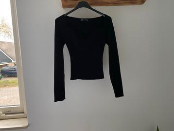 Zwarte Zara Top - Lange Mouw - Maat S beschikbaar voor biedingen