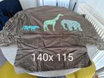 Peuter dekbedovertrek 140x115 taftan panter giraffe olifant, Kinderen en Baby's, Kinderkamer | Beddengoed, Dekbedovertrek, Ophalen of Verzenden