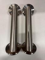 2 RVS Bladsteunen Schroefbaar - Nieuwstaat, Ophalen, Zo goed als nieuw