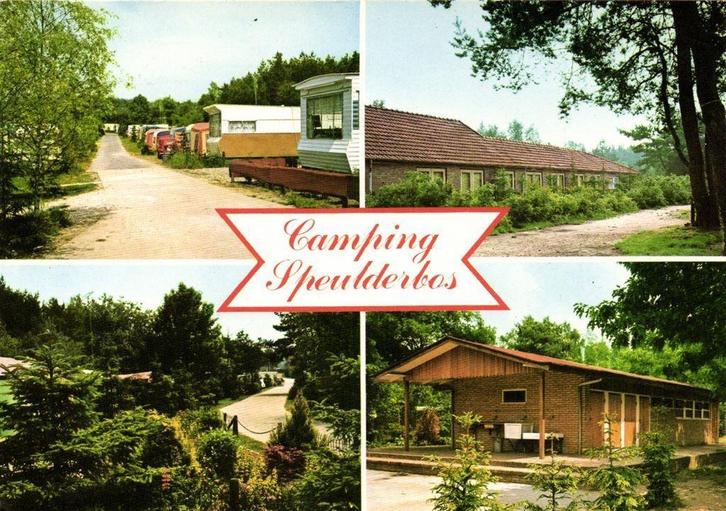 Camping Speulderbos - Garderen - 4 afb - 1977 gelopen, Verzamelen, Ansichtkaarten | Nederland, Gelopen, Noord-Brabant, Voor 1920