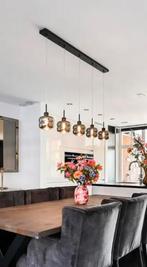 Moderne Plafondlamp met 5 Gouden Bollen, Huis en Inrichting, Lampen | Hanglampen, Ophalen, Gebruikt, Glas, Minder dan 50 cm