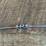 Tedora bedel zilveren koker met hartjes, Sieraden, Tassen en Uiterlijk, Bedels, Gebruikt, Ophalen of Verzenden, Tedora, 1 bedel