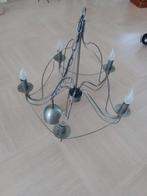 Metalen moderne kroonluchter incl bolletjes, Ophalen, Gebruikt, Metaal