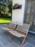 2 Retro rotan lounge stoel / fauteuil / éénzit/ tuinstoel, Tuin en Terras, Nieuw, Inklapbaar, Rotan, Ophalen