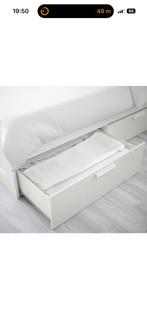 2 IKEA Brimnes lades, Ophalen, Gebruikt, Wit, Tweepersoons