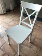 4 Ikea Ingolf Eetkamerstoelen - Gebruikt, Huis en Inrichting, Stoelen, Gebruikt, Wit, Ophalen of Verzenden, Vier