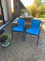 2 stapelbare tuinstoelen, Ophalen, Zo goed als nieuw, Kunststof, Stapelbaar