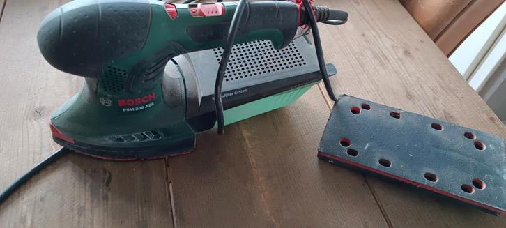 Bosch PSM 200 AES Schuurmachine, Doe-het-zelf en Verbouw, Gereedschap | Schuurmachines, Gebruikt, Vlakschuurmachine, Minder dan 600 watt