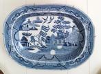 Antieke Blue Willow Ironstone schaal, Ophalen