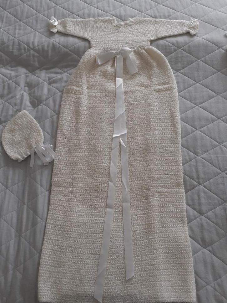 Doopjurk met mutsje, handwerk, gehaakt in 1974, Kinderen en Baby's, Babykleding | Overige, Gebruikt, Jongetje of Meisje, Ophalen of Verzenden