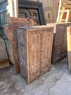 Afrikaanse Massief houten kast 80x36x133, 25 tot 50 cm, Minder dan 150 cm, Met plank(en), Ophalen of Verzenden