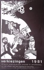 Nederlandse verkiezingen in 1981 op poster, Verzamelen, Verzenden, A4 of kleiner, Overige onderwerpen, Rechthoekig Staand