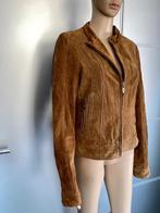 J111 Echt-suede leren jasje mt. M=38/40 jack jas blazer, Maat 38/40 (M), Bruin, Ophalen of Verzenden, Zo goed als nieuw