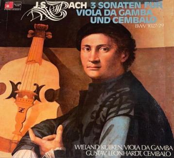 Bach Kuijken Leonhardt 3 Sonaten Viola Gamba Cembalo beschikbaar voor biedingen