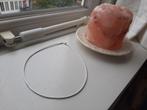Zilveren ketting omega rond 925 sterling collier halsketting, Ophalen of Verzenden, Zo goed als nieuw, Zilver, Zilver