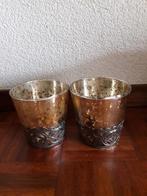 Sfeer / waxinelichtjes 2x., Ophalen of Verzenden, Overige materialen, Minder dan 25 cm