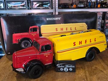 Mercedes-Benz L 6600 Shell Tanker 1950 1:18 Minichamps beschikbaar voor biedingen
