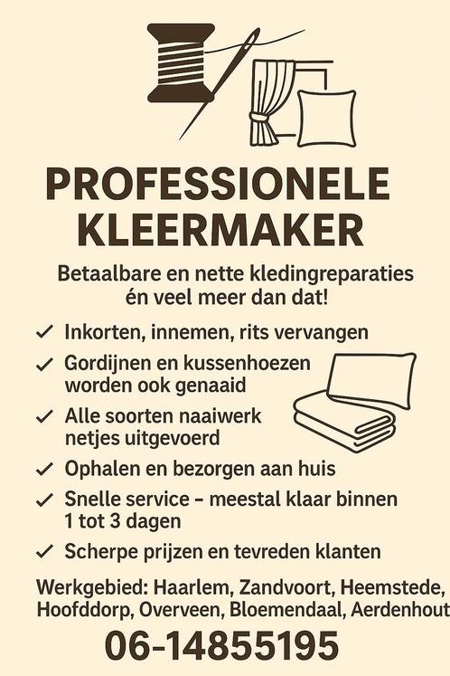 Professionele kledingreparaties en naaiwerk, Vacatures, Vacatures | Thuiswerk, Overige vormen