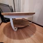 Salontafel mangohout, 50 tot 100 cm, Rond, Zo goed als nieuw, Minder dan 50 cm