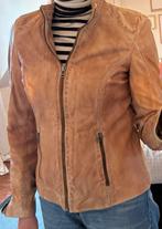 Leren jasje, camel/lichtbruin, mt 36, Ophalen of Verzenden, Gedragen, Maat 36 (S), Bruin