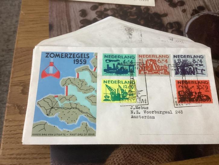 No4097 E38 gelopen Amsterdam Heb ook van Nederland jaargan, Postzegels en Munten, Postzegels | Eerstedagenveloppen, Beschreven