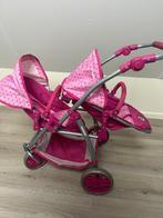 Duo poppen kinderwagen, Kinderen en Baby's, Ophalen of Verzenden, Gebruikt, Babypop