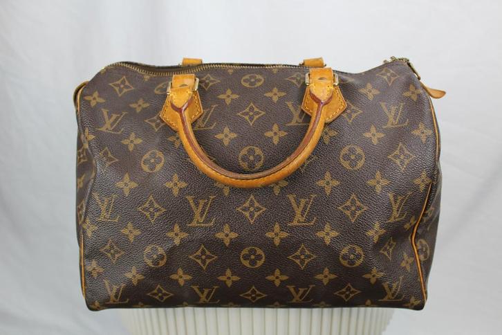 Louis Vuitton Speedy 30 - 909, Sieraden, Tassen en Uiterlijk, Tassen | Damestassen, Gebruikt, Handtas, Bruin, Ophalen of Verzenden