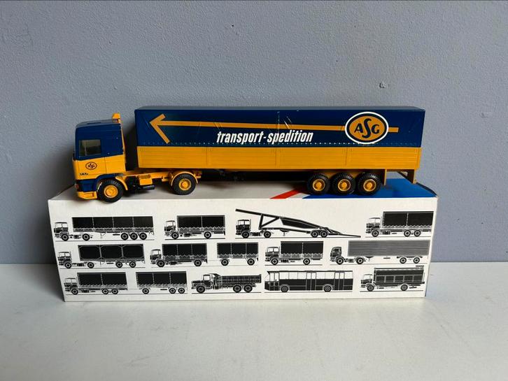 Lion toys car Daf ASG Transport Spedition MIB €100 excl, Hobby en Vrije tijd, Modelauto's | 1:50, Nieuw, Bus of Vrachtwagen, Lion Toys