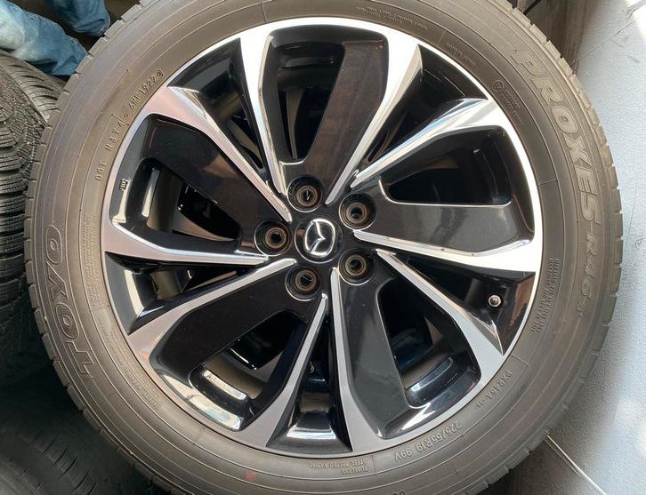 ALS NIEUWE 19” Mazda CX5 velgen TPMS goede 225/55 R19 banden, Auto-onderdelen, Banden en Velgen, Banden en Velgen, Zomerbanden