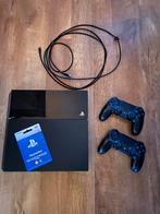 PlayStation 4 incl 2 controllers en PlayStation kaart, Ophalen of Verzenden, Gebruikt, Met 2 controllers, Original