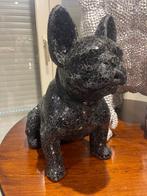 Franse Bulldog in zwart glasmozaïek Frenchie design object, Ophalen of Verzenden