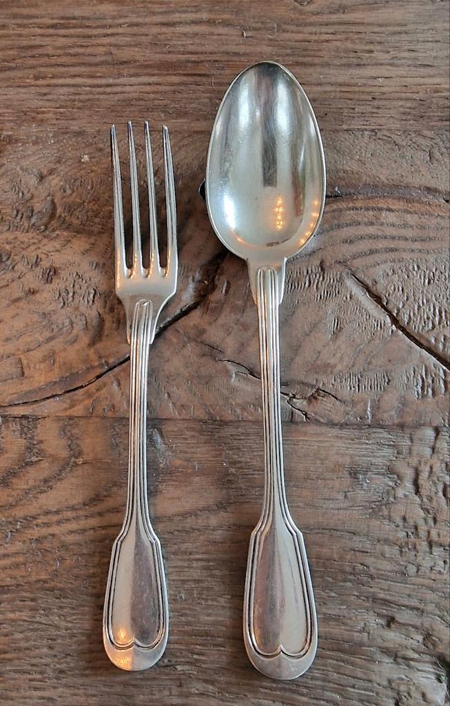 Christofle Verzilverd Bestek 3 sets, Antiek en Kunst, Antiek | Bestek, Ophalen of Verzenden