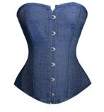 Blauw denim korset spijker bustier corset dames vrouwen, Verzenden, Blauw, Body of Korset