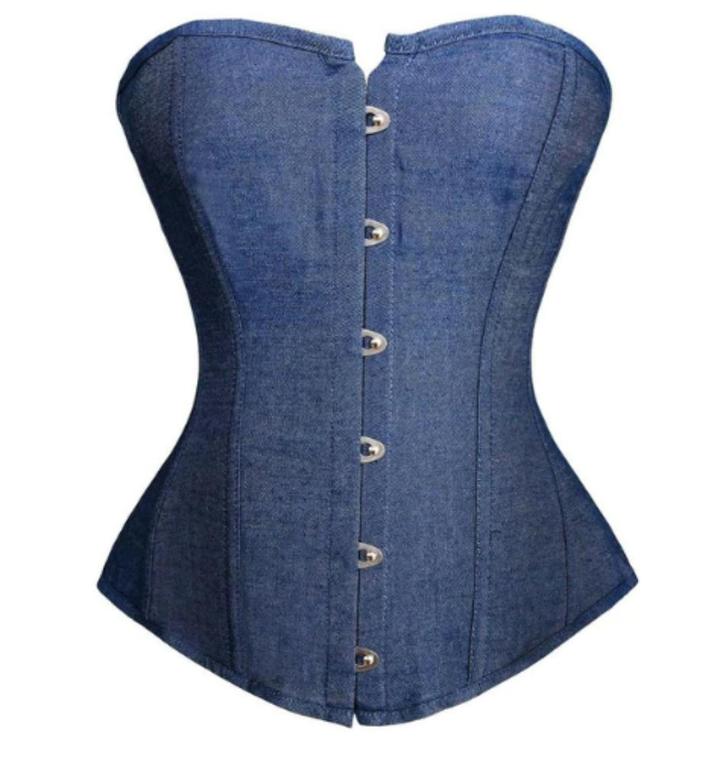 Blauw denim korset spijker bustier corset dames vrouwen, Kleding | Dames, Ondergoed en Lingerie, Body of Korset, Blauw, Verzenden