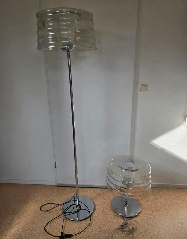 Umberto Asnago Penta C'hi Lampen Set, Huis en Inrichting, Lampen | Vloerlampen, Gebruikt, 150 tot 200 cm, Glas, Metaal, Ophalen