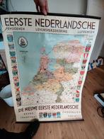 Oude schoolkaart van Nederland, Antiek en Kunst, Antiek | Schoolplaten, Ophalen of Verzenden, Aardrijkskunde