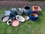 Partij bloempotten te koop, Ophalen, Gebruikt, Rond, Tuin