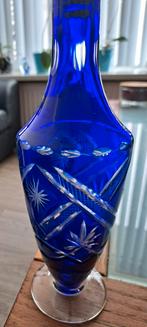 Blauwe kristalen vaas, Ophalen of Verzenden