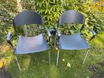 Hout/stalen stoelen uit se Gispen familie., Huis en Inrichting, Stoelen, Ophalen, Gebruikt, Zwart, Vier
