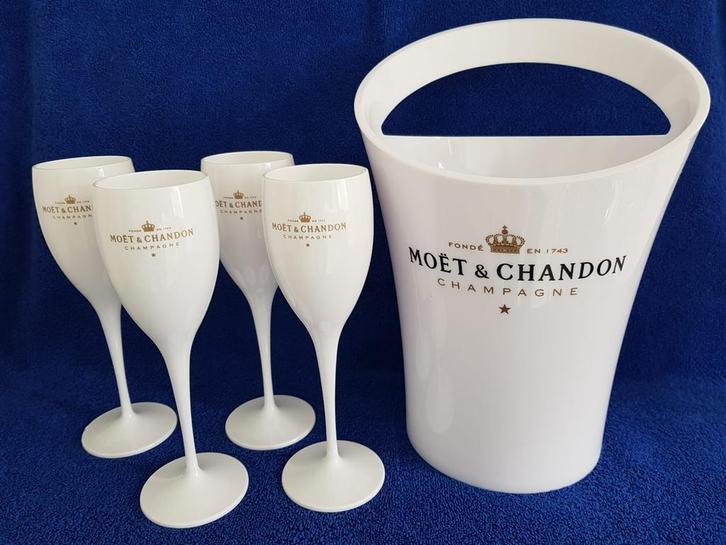 Moet&Chandon Champagne Koeler 4 Flutes Ijsschep + Kado., Verzamelen, Glas en Borrelglaasjes, Nieuw, Overige typen, Ophalen of Verzenden