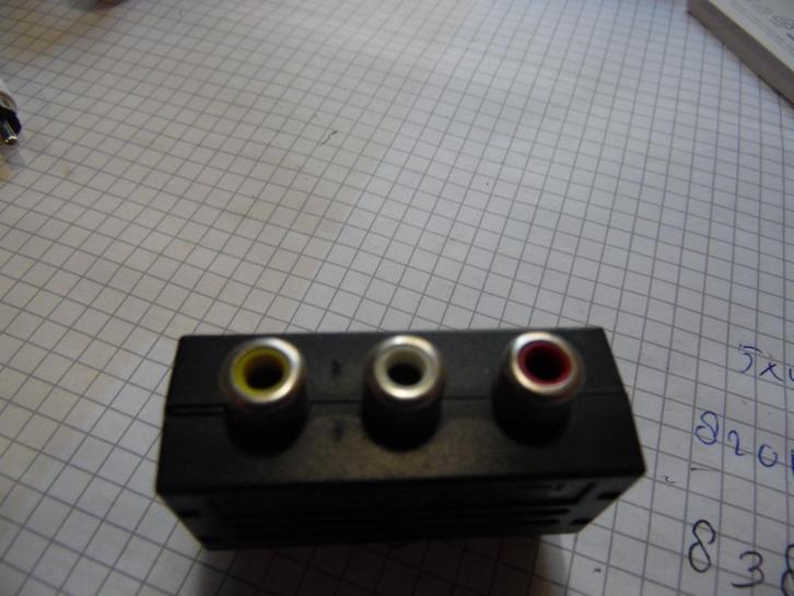 verloop scart kabel naar 3 tulpstekker composietkabel, Audio, Tv en Foto, Audiokabels en Televisiekabels, Zo goed als nieuw, Scartkabel