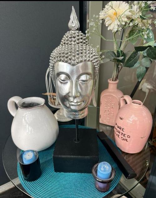 Boeddha Hoofd Beeld 50 cm en 30 cm hoog . CADEAUTIP  zgan, Huis en Inrichting, Woonaccessoires | Boeddhabeelden, Zo goed als nieuw