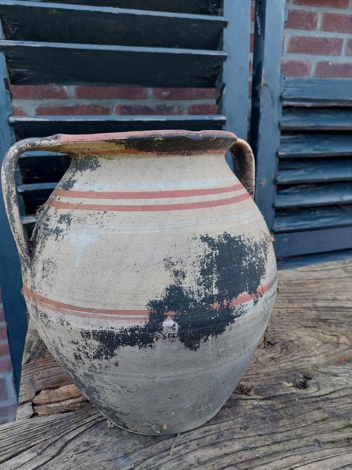 Oude rustieke pot met oren, Antiek en Kunst, Antiek | Keramiek en Aardewerk, Ophalen