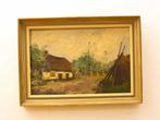 Schilderij van een boederijtje 35738, Ophalen of Verzenden, Gebruikt, Schilderij