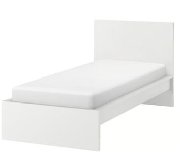 MALM Bedframe Ikea 90x200cm incl lattebodems - afbeelding 3