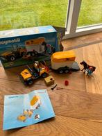 Playmobil 3249 paarden auto met trailer, Complete set, Gebruikt, Ophalen of Verzenden