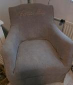 Riviera Maison Fauteuil als nieuw met extra blauw wit hoes, Huis en Inrichting, Fauteuils, Ophalen, Zo goed als nieuw, 75 tot 100 cm