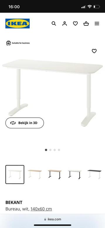 2 stuks IKEA BEKANT BUREAU 140x60